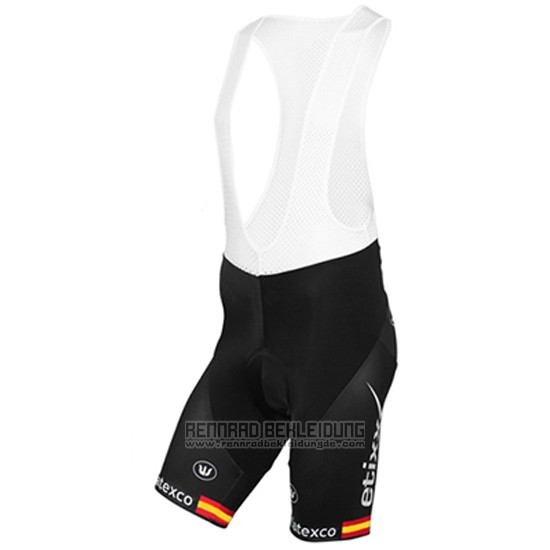 2017 Fahrradbekleidung Etixx Quick Step Champion Spanien Gelb und Shwarz Trikot Kurzarm und Tragerhose